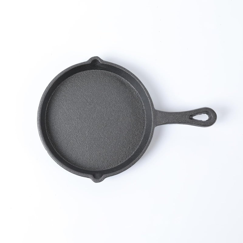 HAWOK Cast Iron Mini Skillet, Round Pan, Mini Server, DIA 5.3inch, 6 Pcs, Black - Image 4